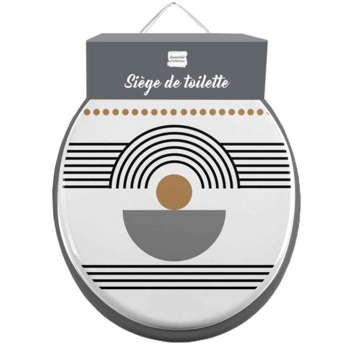 Paris Prix Abattant WC Imprimé  Memphis  47cm Blanc