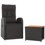 Voir la diapositive 3 : VIDAXL Ensemble de salon de jardin 2 pcs noir poly rotin et acacia