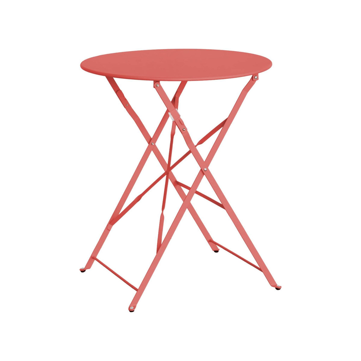SWEEEK Table de jardin bistrot pliable - Emilia ronde - Table ronde Ø60cm en acier thermolaqué