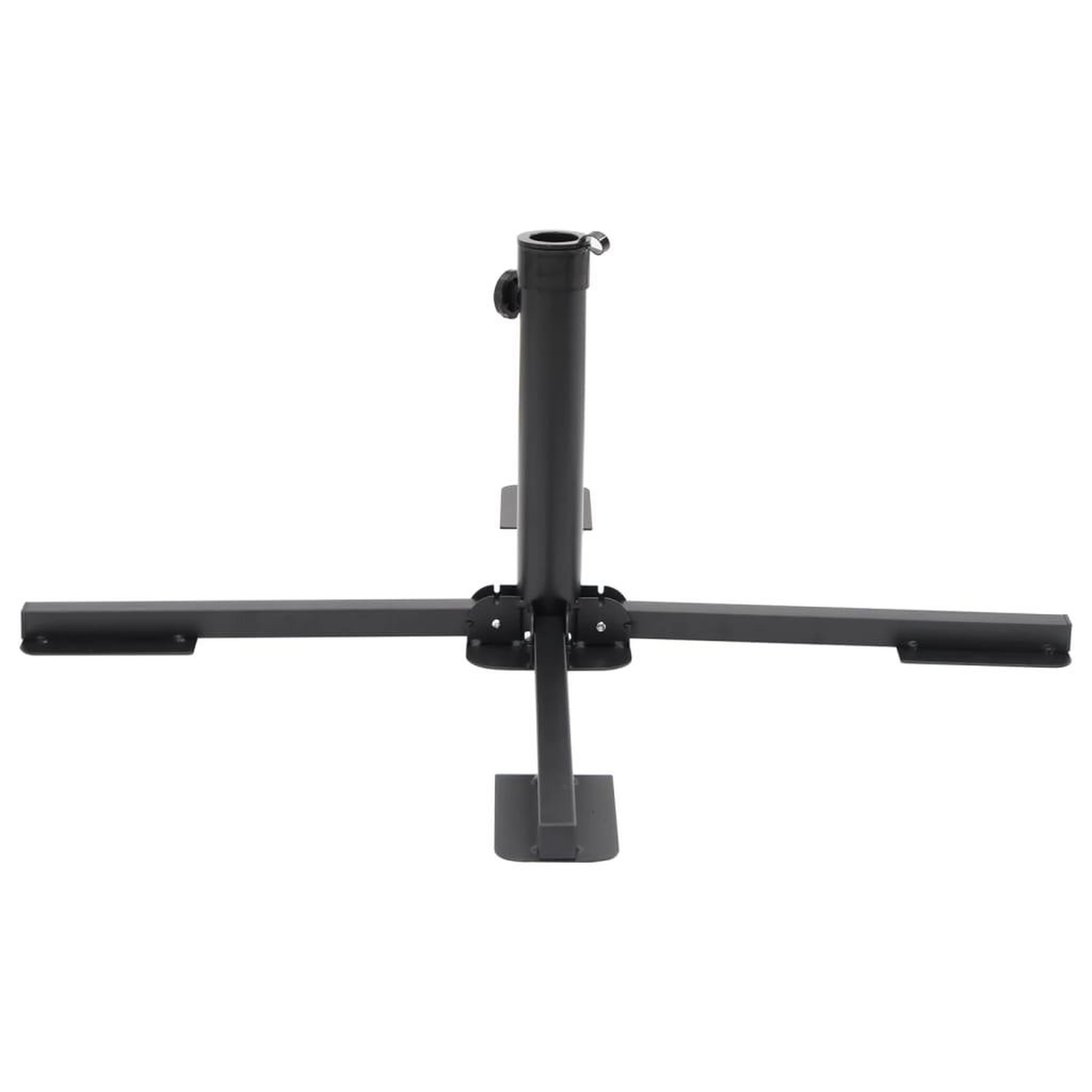 Voir la diapositive 4 : VIDAXL Base de parasol pliable pour mat Ø38/48 mm noir brillant acier
