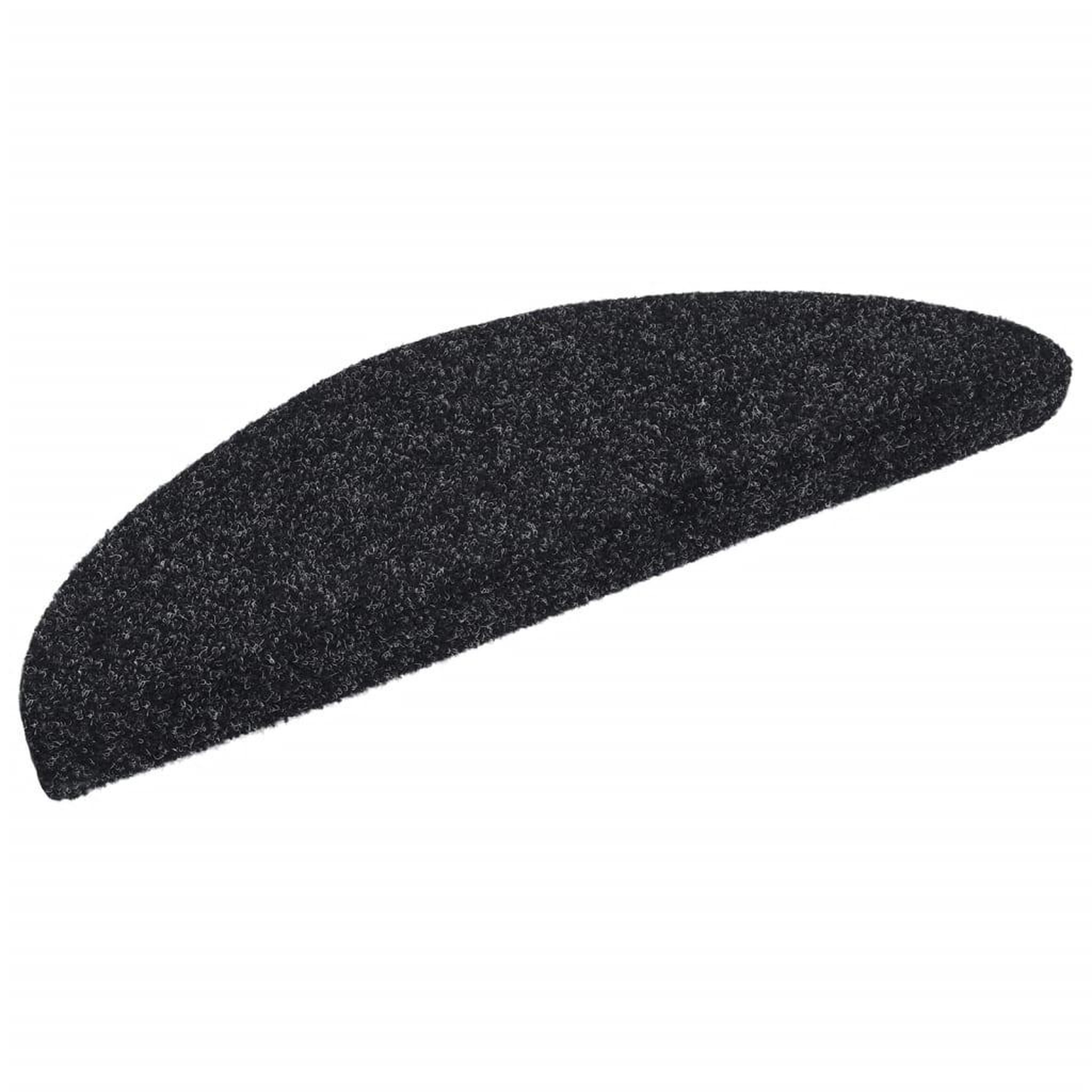 Voir la diapositive 3 : VIDAXL Tapis d'escalier auto-adhesif Poinçon aiguillete 15 pcs Noir