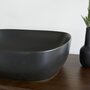 BOIS DESSUS BOIS DESSOUS Vasque ovale en céramique noire