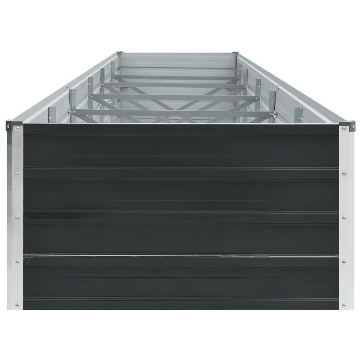 VIDAXL Lit sureleve de jardin Acier galvanise 480x80x45 cm Anthracite