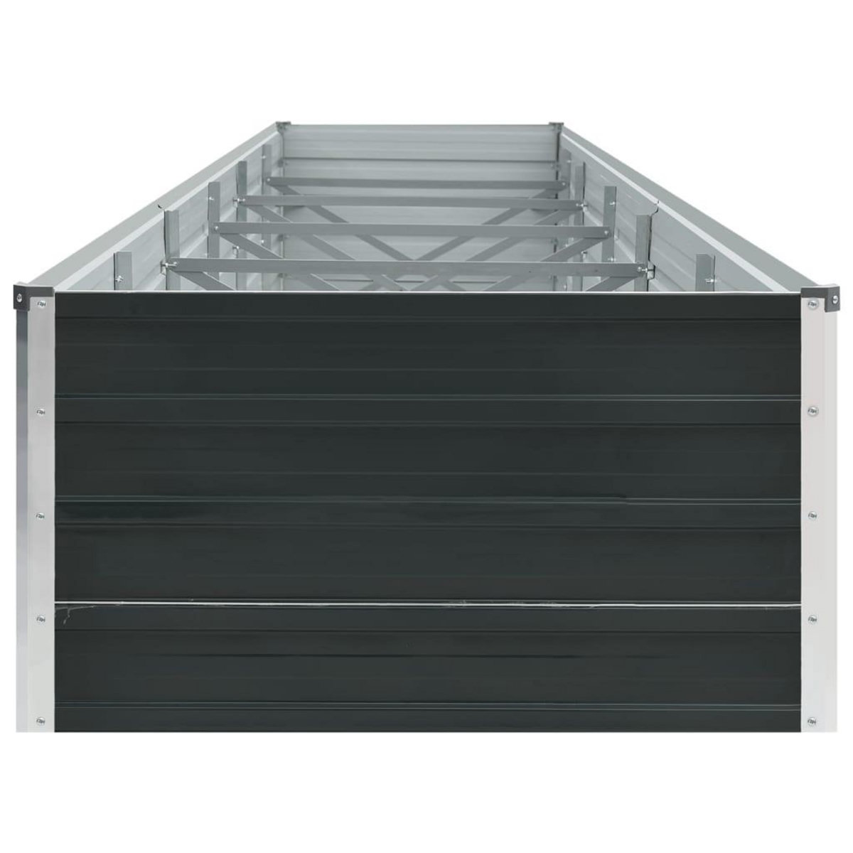 VIDAXL Lit sureleve de jardin Acier galvanise 480x80x45 cm Anthracite