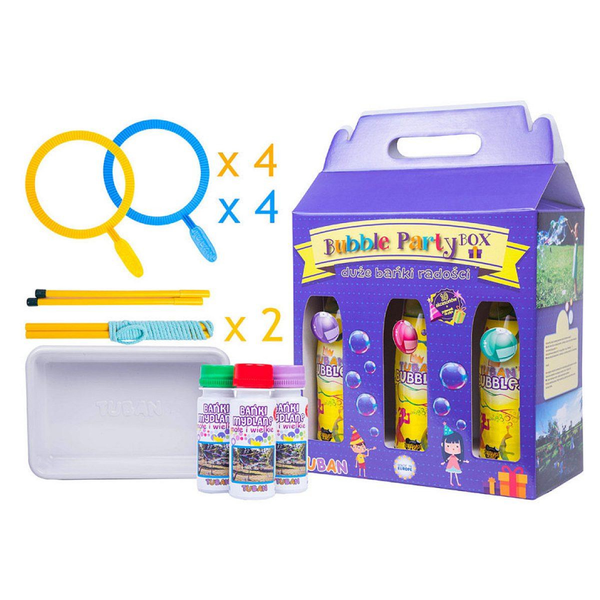 TUBAN Kit bulles de savons pour fêtes