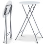 Voir la diapositive 3 : ID MARKET Lot de 2 tables hautes pliantes 105 CM et 2 housses blanches