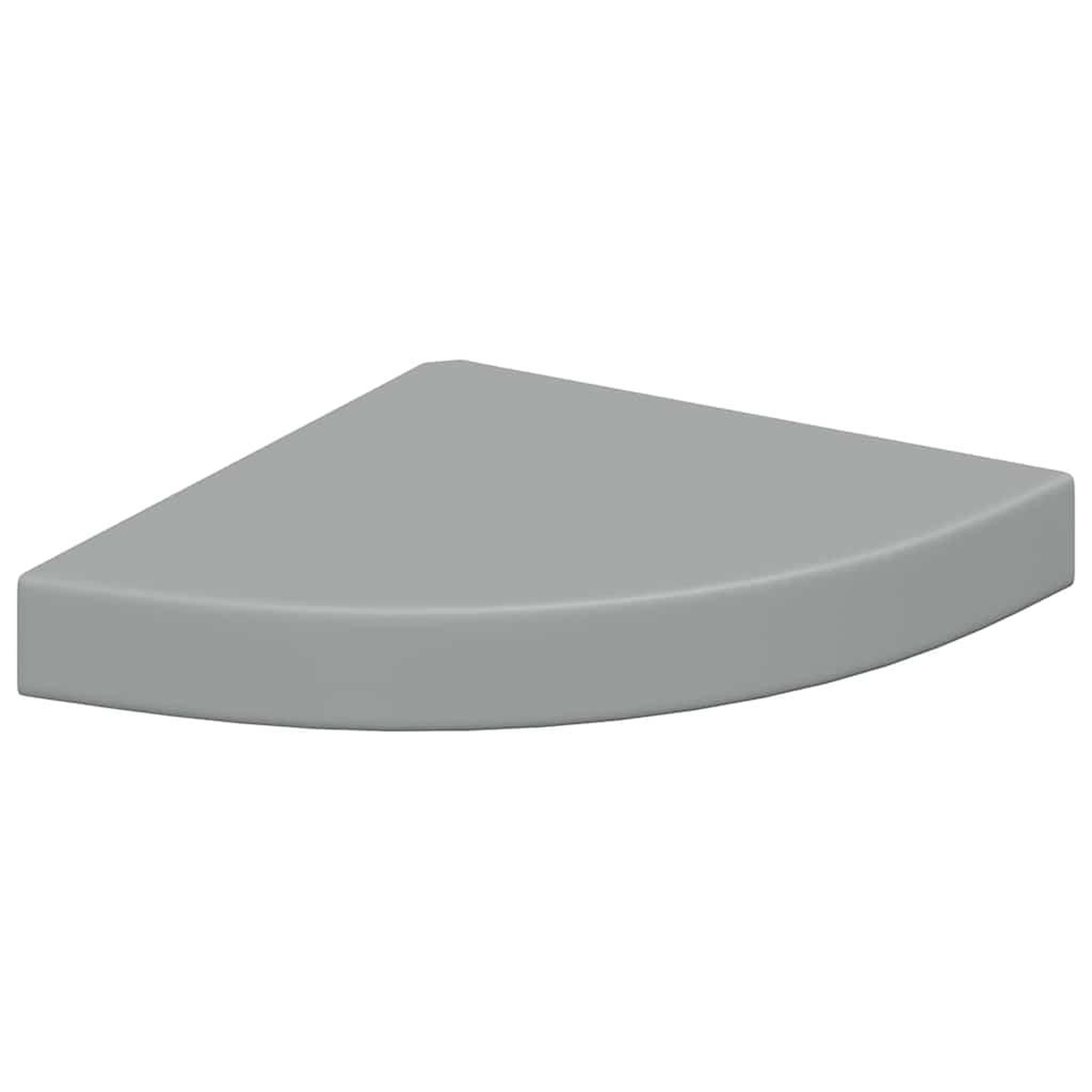 VIDAXL Etagere d'angle flottante gris 25x25x3,8 cm mdf