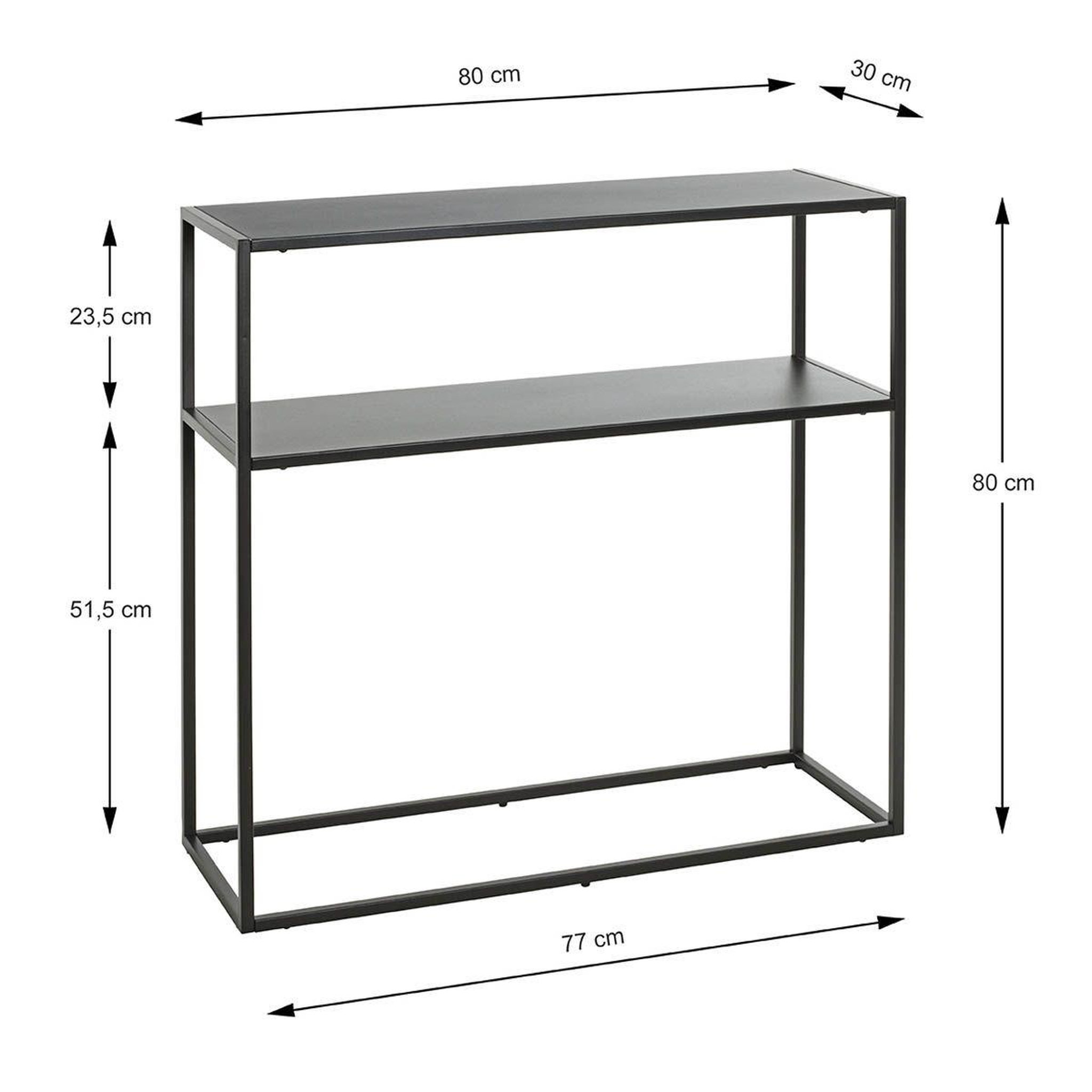 Voir la diapositive 4 : Paris Prix Console design en métal  soraya  80cm noir