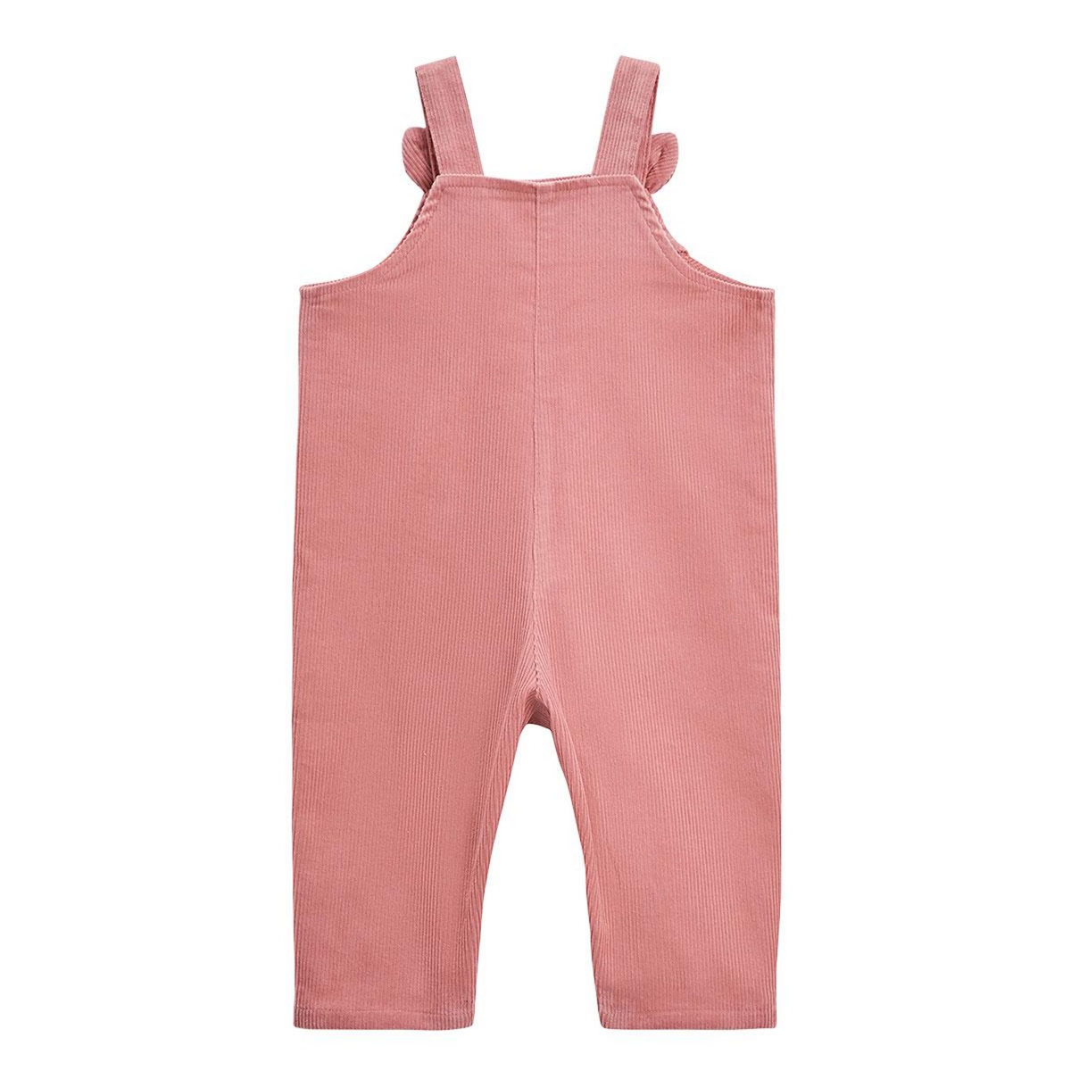 Petit Béguin Salopette bébé en velours côtelé Rosa