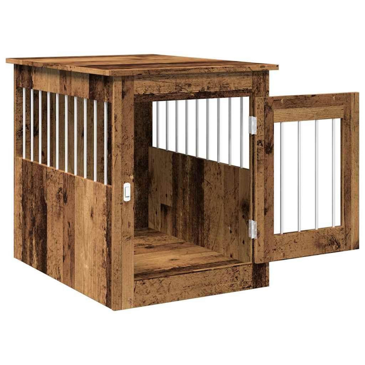 VIDAXL Meuble de cage chiens vieux bois 55x75x65 cm bois d'ingenierie