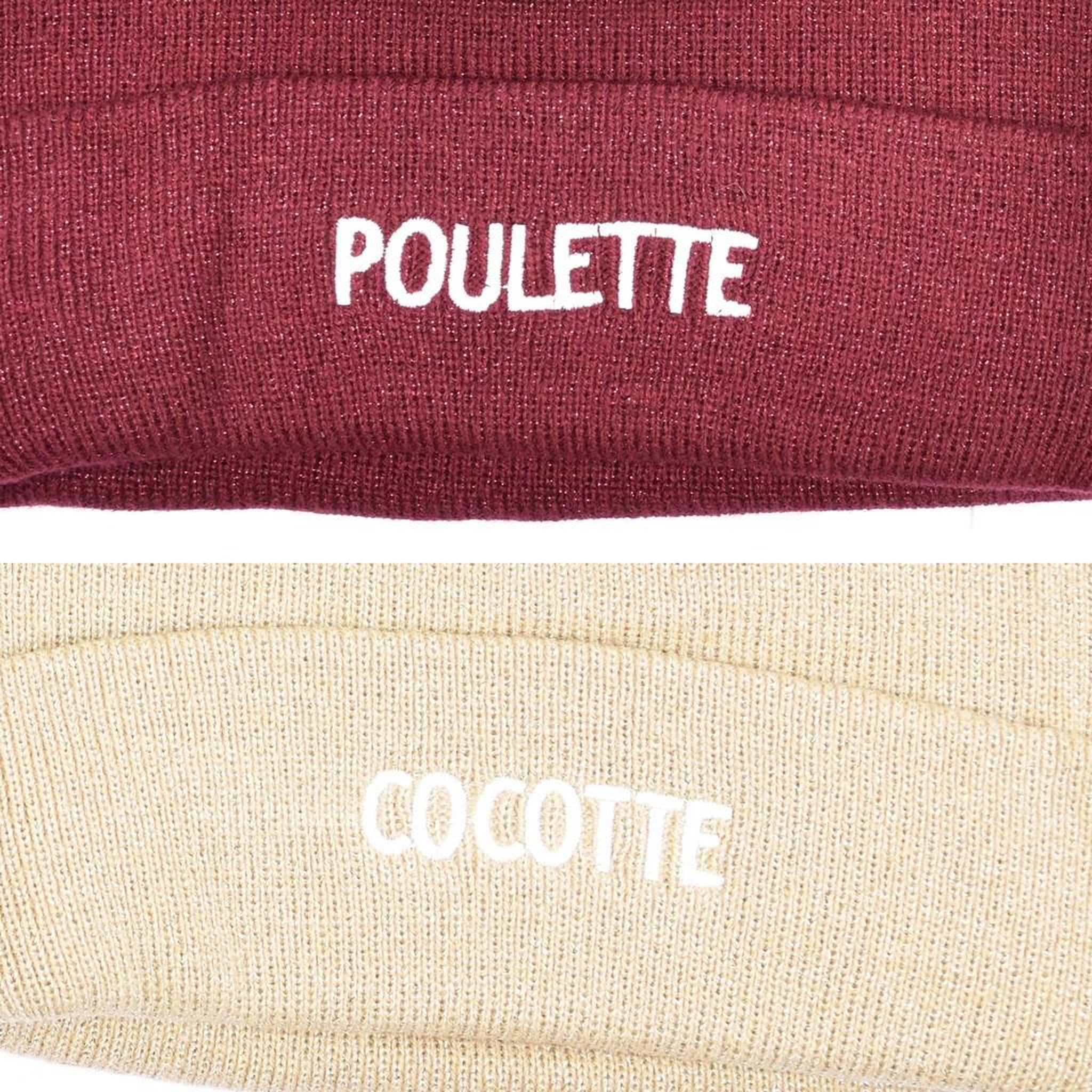 Voir la diapositive 3 : OZABI OZABI Bonnets Femme Fil Lurex Pailleté Message Brodé - Pack de 2 (Lot)