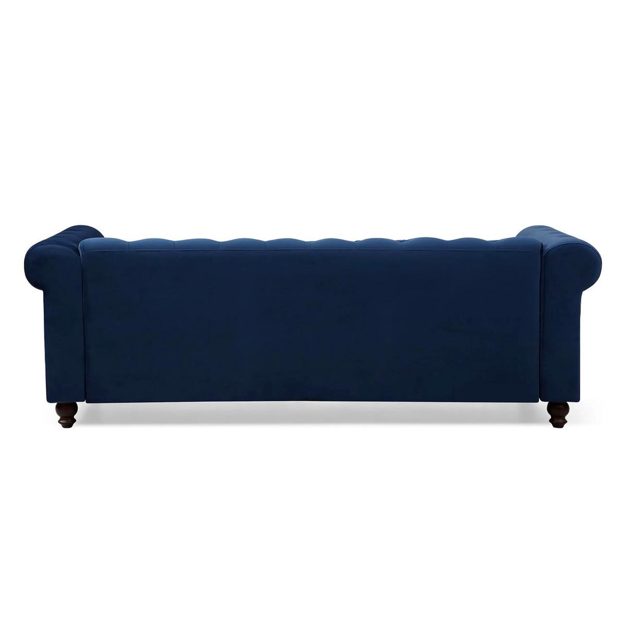 Voir la diapositive 4 : Paris Prix Canapé 3 places velours  chesterfield  209cm bleu