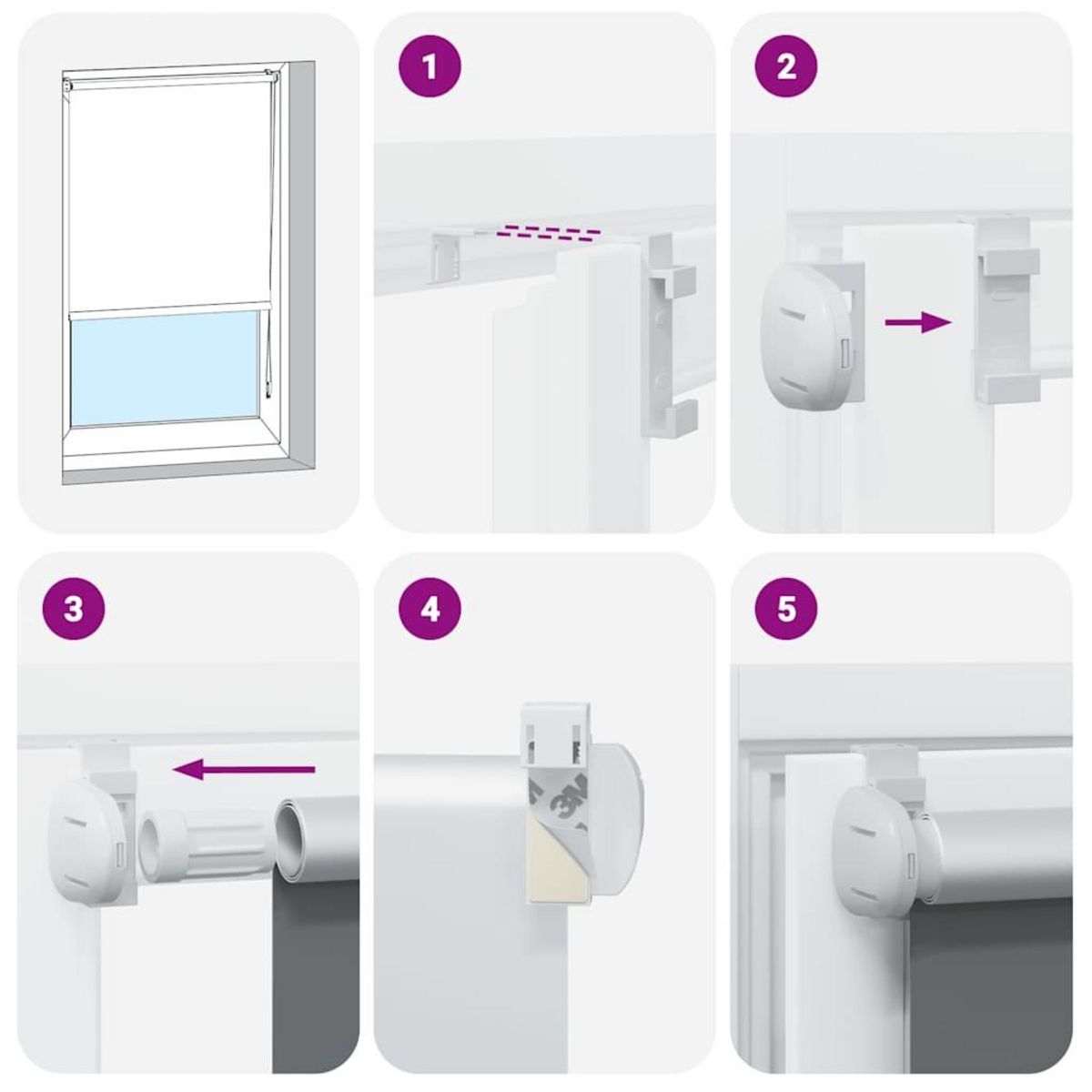 VIDAXL Store roulant 140 x 175 cm Blanc