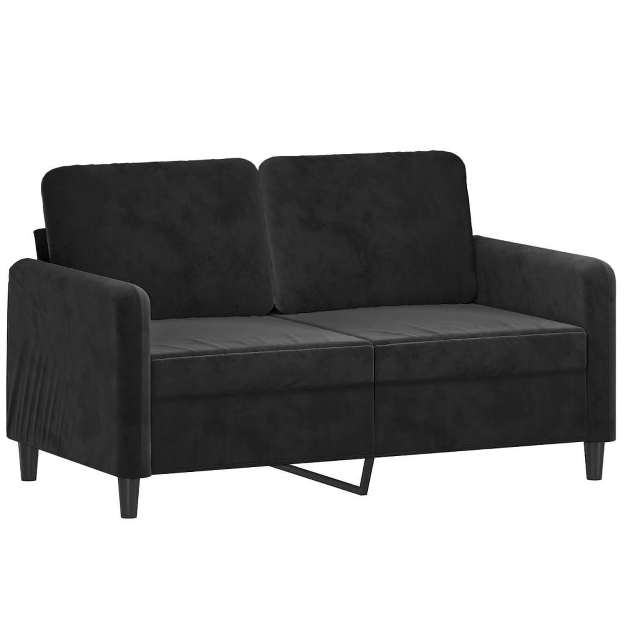 Voir la diapositive 3 : VIDAXL Ensemble de canapes 2 pcs avec coussins noir velours