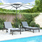 VIDAXL Chaises longues lot de 2 gris 199,5x60x74 cm bois massif de pin