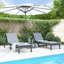 Voir la diapositive 1 : VIDAXL Chaises longues lot de 2 gris 199,5x60x74 cm bois massif de pin