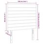 Voir la diapositive 6 : VIDAXL Tete de lit a LED Taupe 100x5x118/128 cm Tissu
