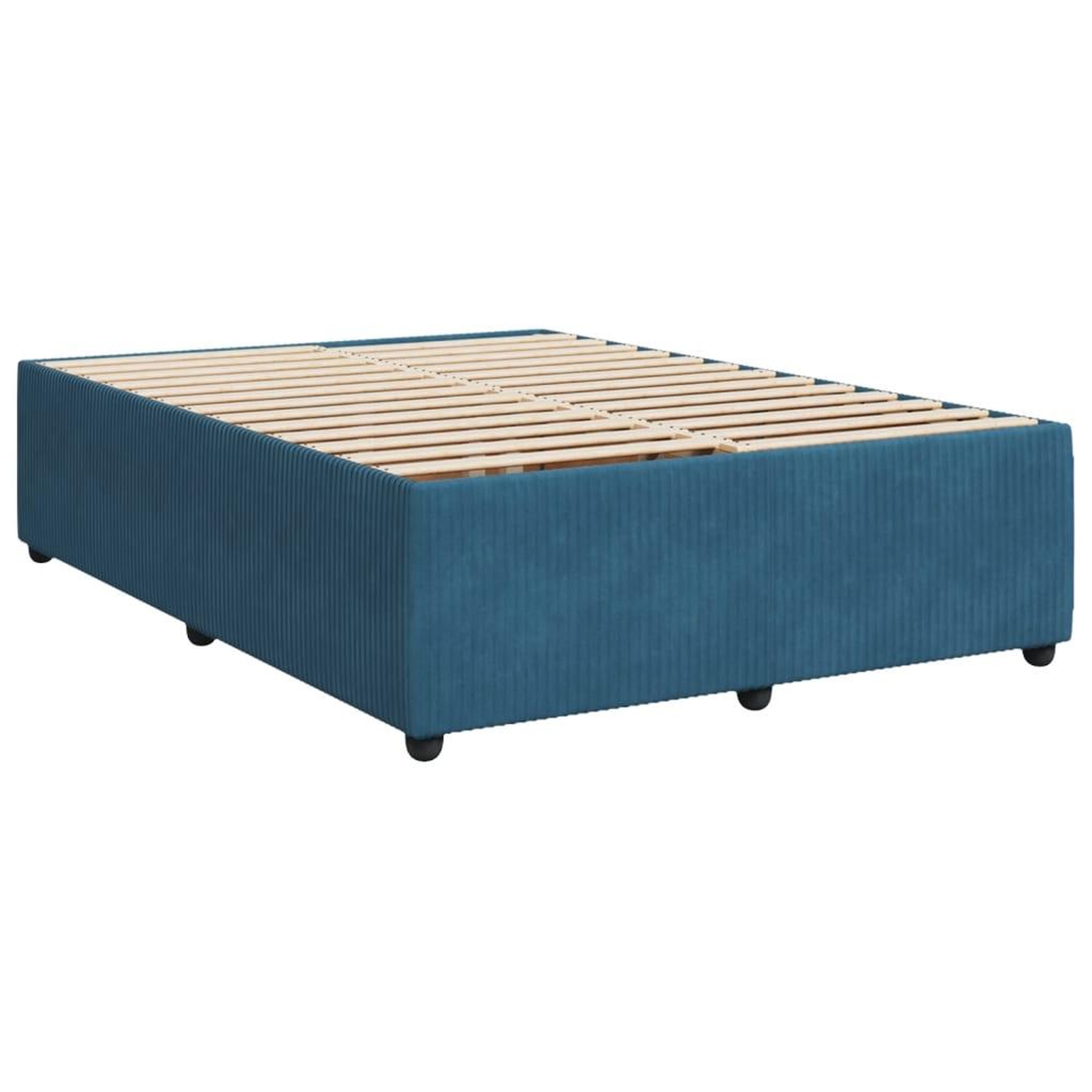 Voir la diapositive 3 : VIDAXL Cadre de lit sans matelas bleu 160x200 cm velours