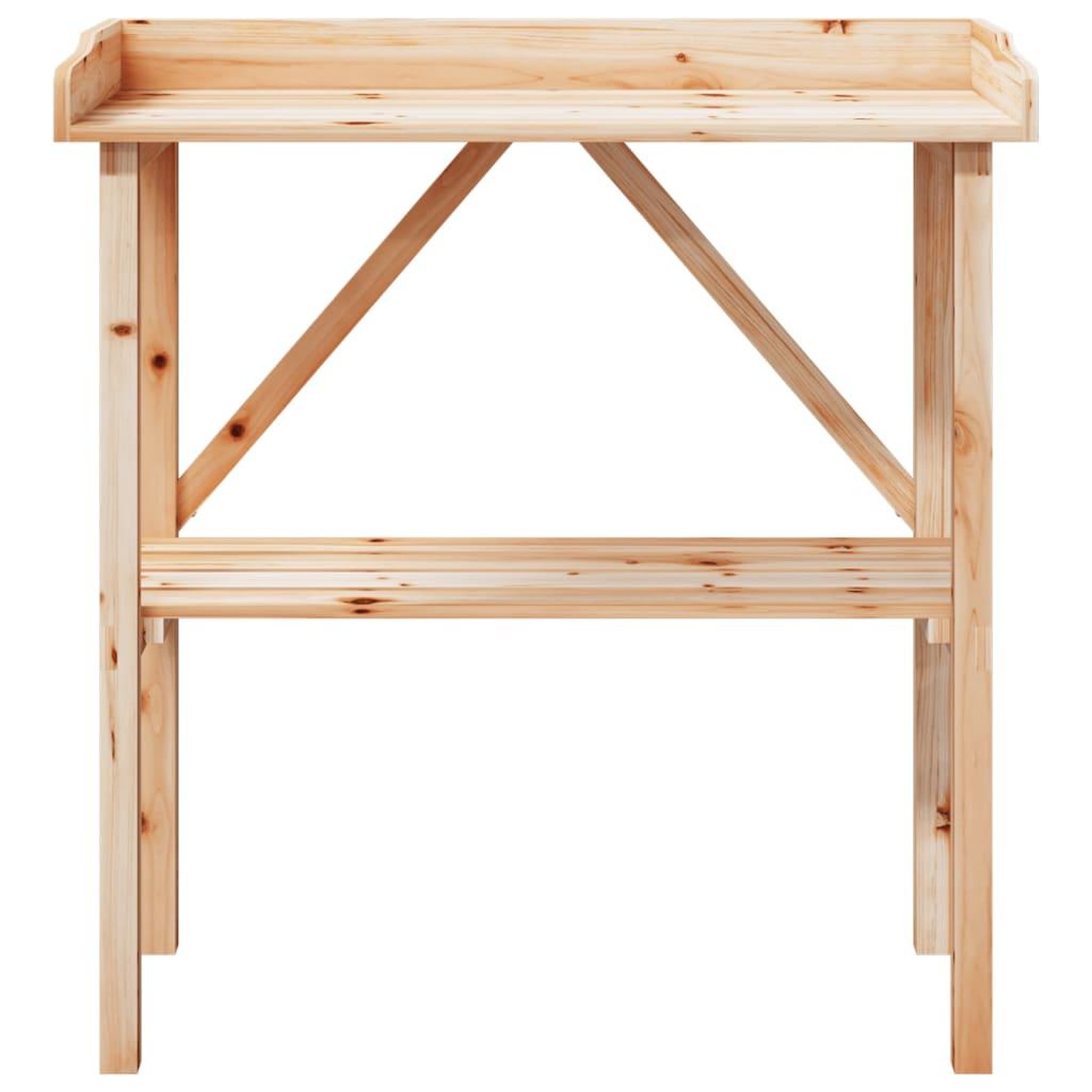 Voir la diapositive 4 : VIDAXL Table a plantes avec etagere 78x38x82,5 cm bois de sapin solide