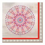 Paris Prix Lot de 20 Serviettes en Papier  Boho Mandala  33x33cm Naturel