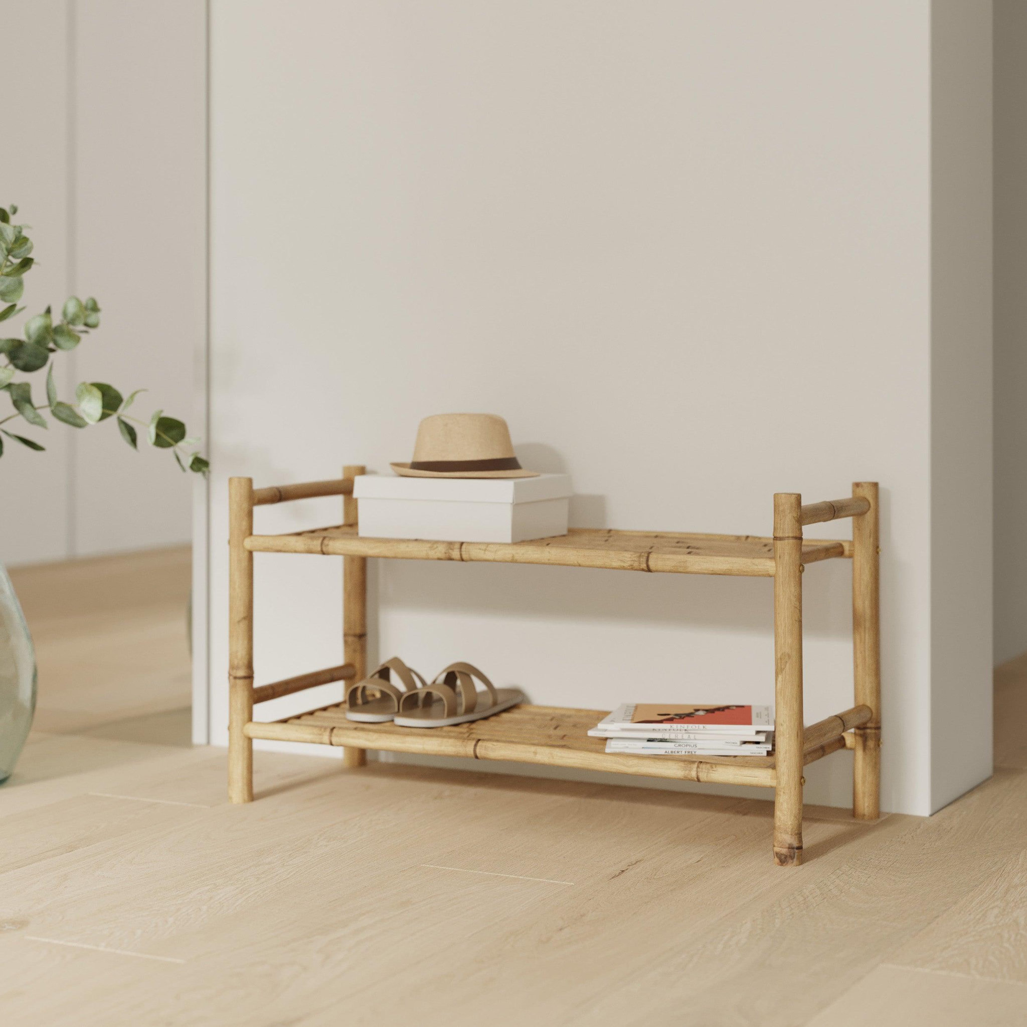 Voir la diapositive 2 : MAISON PAVANE Rangement à chaussures en bambou-bami