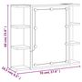 Voir la diapositive 6 : VIDAXL Armoire a miroir avec LED Gris beton 70x16,5x60 cm