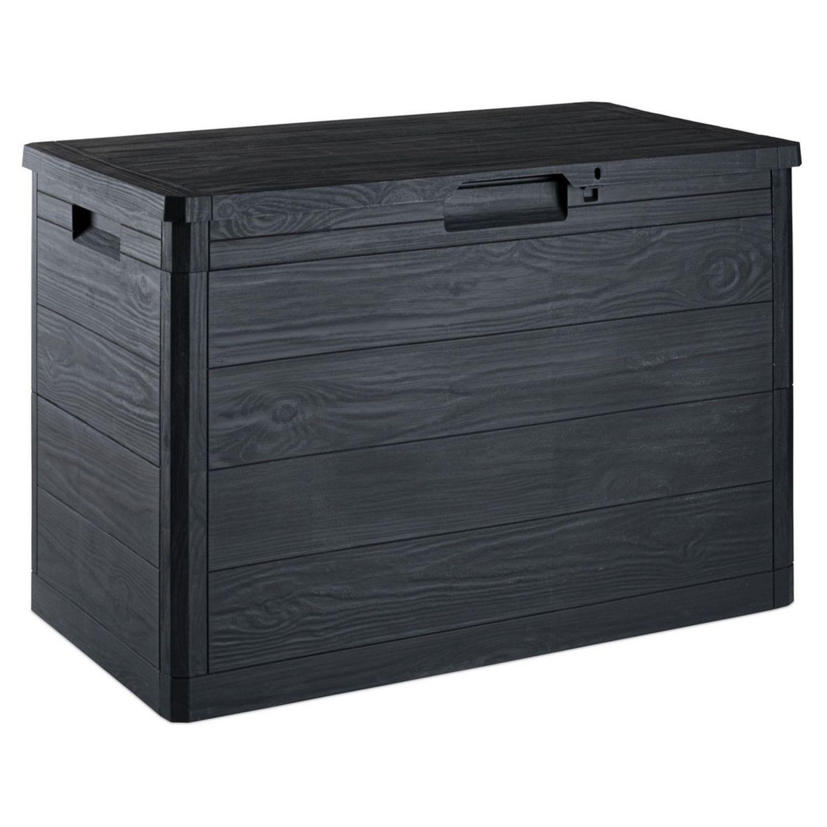 TOOMAX Coffre de rangement jardin résine - Anthracite - 160L - MULTIBOX WOODY 160