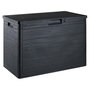 Voir la diapositive 2 : TOOMAX Coffre de rangement jardin résine - Anthracite - 160L - MULTIBOX WOODY 160