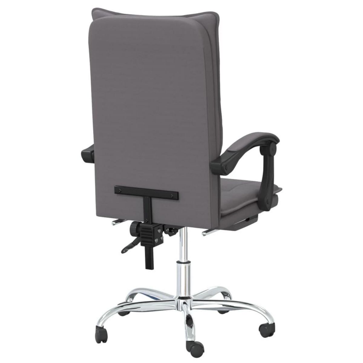 VIDAXL Fauteuil inclinable de bureau Gris Similicuir