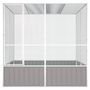 Voir la diapositive 3 : VIDAXL Cage a oiseaux Gris 213,5x217,5x211,5 cm Acier galvanise
