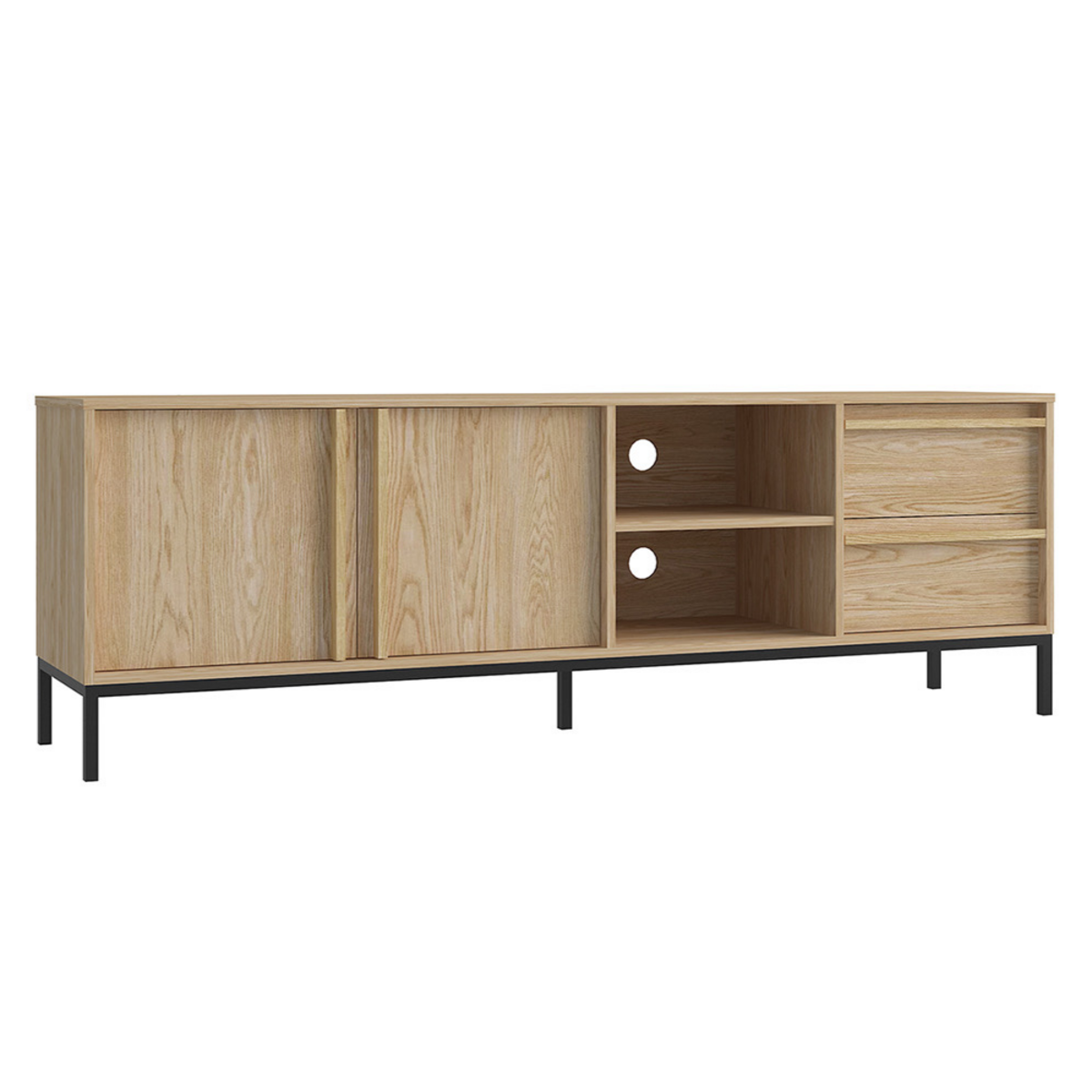CONCEPT USINE Buffet en bois avec rangements 180cm BUDAPEST
