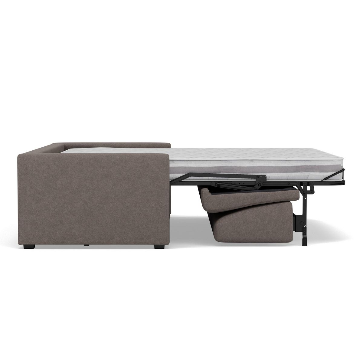 BEST MOBILIER Julia - canapé 3 places convertible express couchage quotidien 140 cm matelas 18 cm en tissu