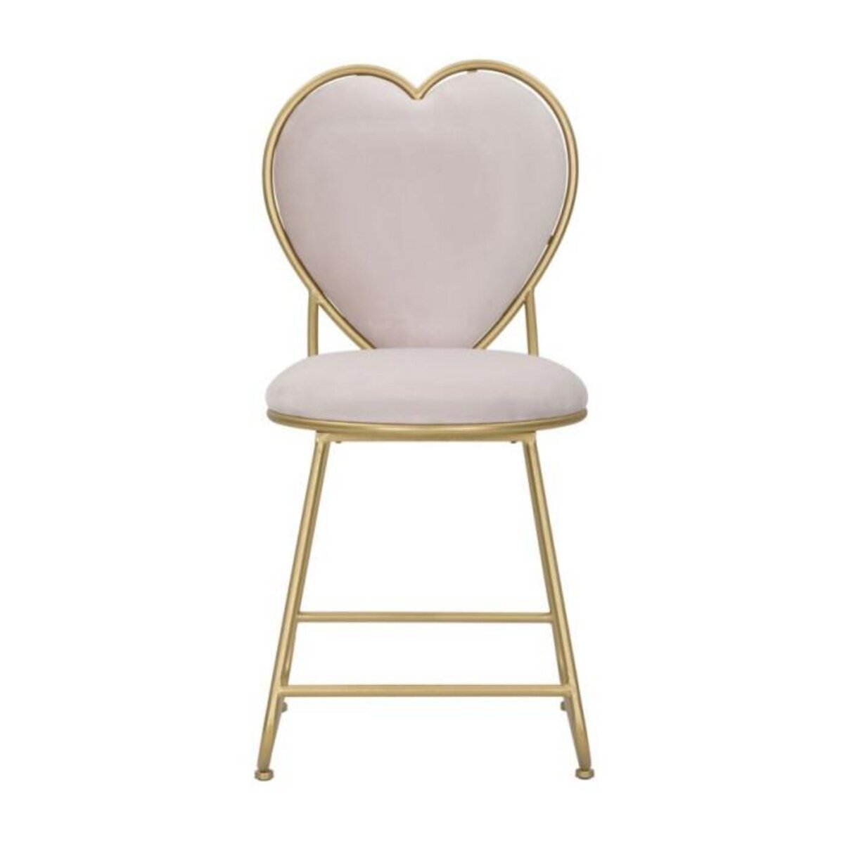 Paris Prix Chaise Design Coeur  Heart  80cm Rose & Or