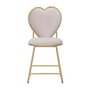 Voir la diapositive 2 : Paris Prix Chaise Design Coeur  Heart  80cm Rose & Or