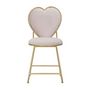 Voir la diapositive 2 : Paris Prix Chaise Design Coeur  Heart  80cm Rose & Or