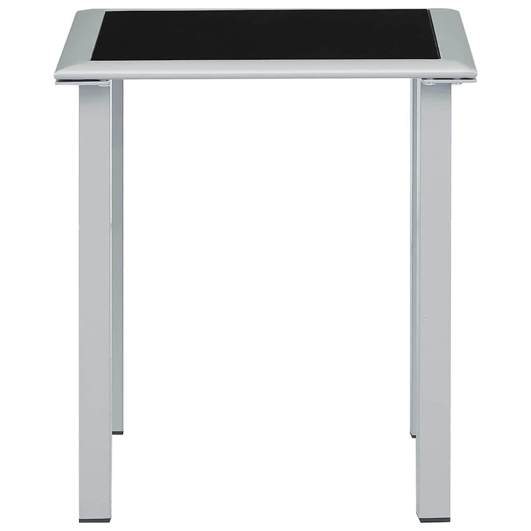 Voir la diapositive 2 : VIDAXL Table de jardin noir et argente 41x41x45 cm acier et verre