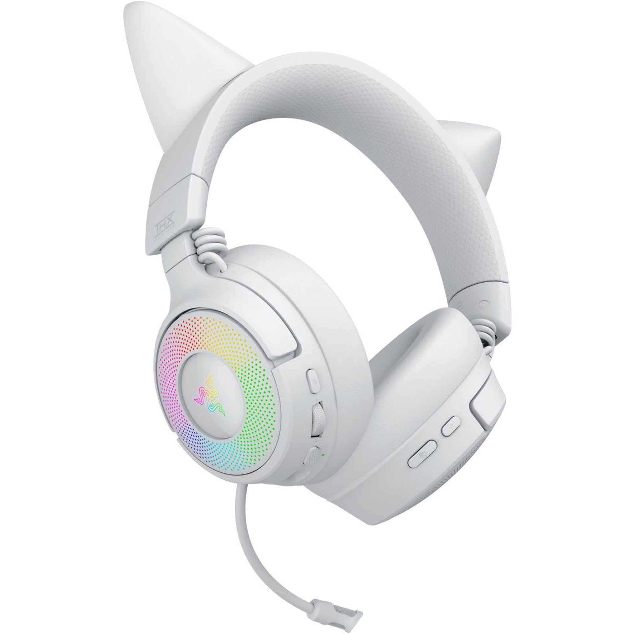 Voir la diapositive 3 : Razer Casque gamer KRAKEN KITTY V3 PRO BLANC