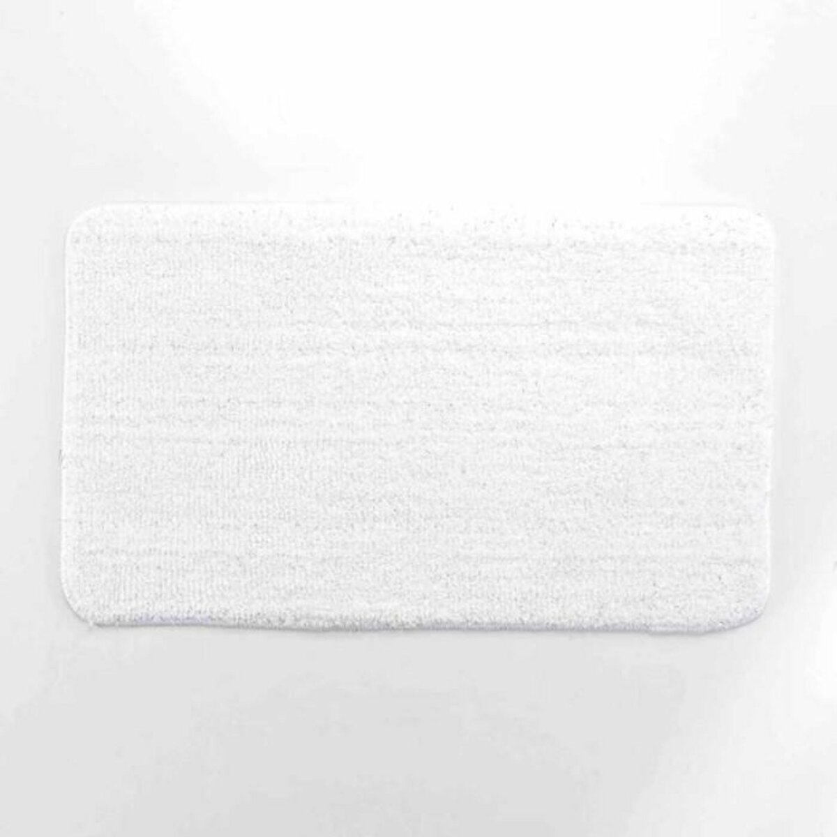 Paris Prix Tapis de Bain Microfibre  Métallisé  45x75cm Blanc