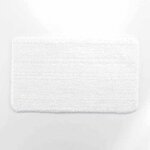 Paris Prix Tapis de Bain Microfibre  Métallisé  45x75cm Blanc