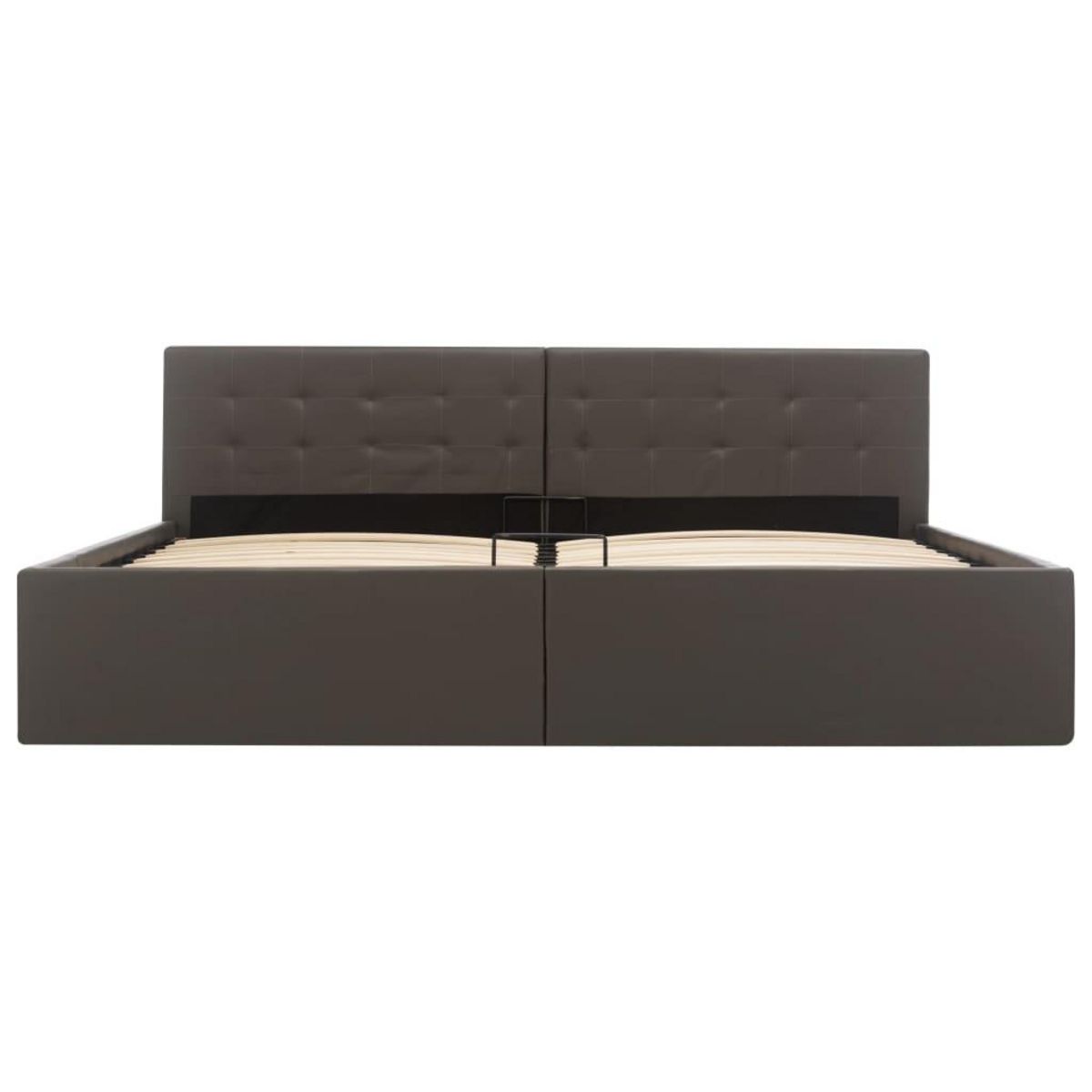 VIDAXL Cadre de lit avec rangement hydraulique Similicuir 180x200 cm