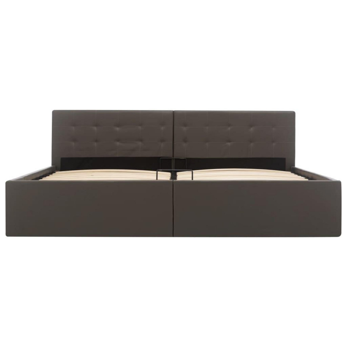 VIDAXL Cadre de lit avec rangement hydraulique Similicuir 180x200 cm