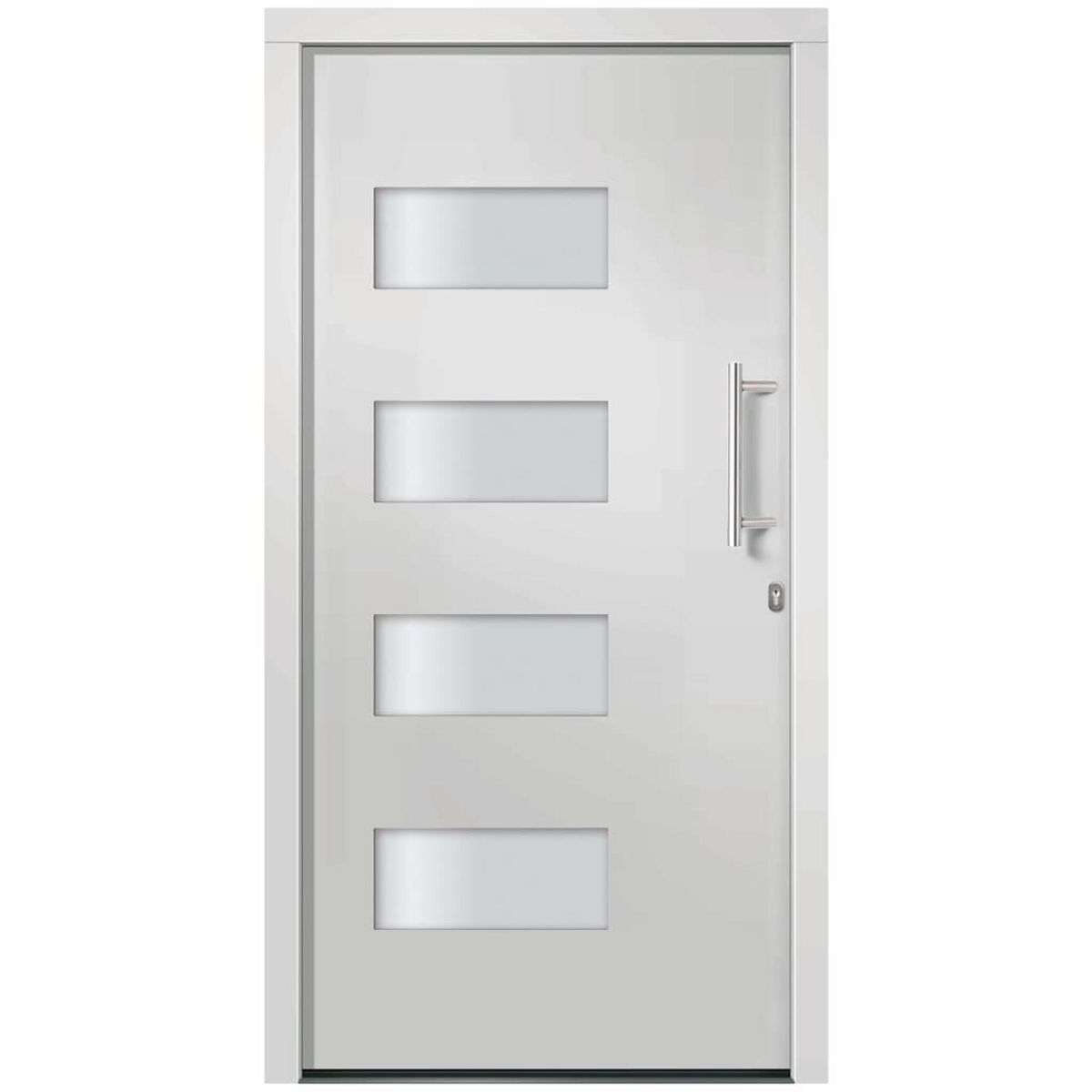 VIDAXL Porte d'entree Aluminium et PVC Blanc 100x210 cm