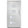 Voir la diapositive 3 : VIDAXL Porte d'entree Aluminium et PVC Blanc 100x210 cm