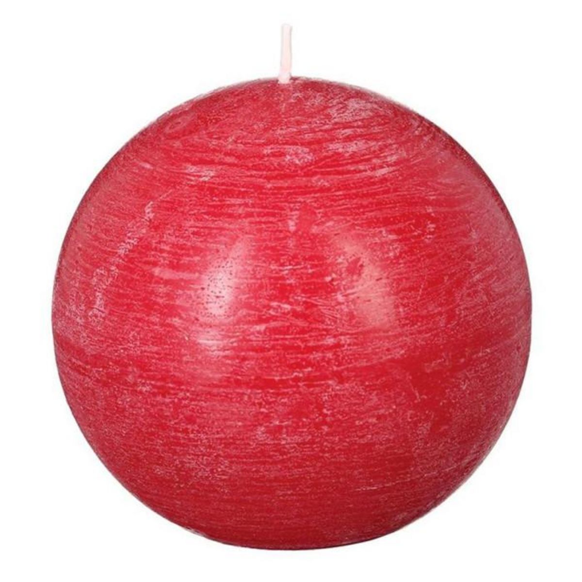 COMPTOIR DE LA BOUGIE Bougie Boule  Rustic  10cm Rouge