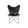 Voir la diapositive 2 : Paris Prix Fauteuil Design en Cuir  Papillon  92cm Noir