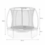 SWEEEK Trampoline rond Ø 250cm gris avec filet de protection intérieur - Pluton Inner – Nouveau modèle - trampoline de jardin 2.50 m 250 cm |Qualité PRO. | Normes EU.