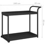 Voir la diapositive 6 : VIDAXL Chariot de bar Noir 100x45x83 cm Resine tressee