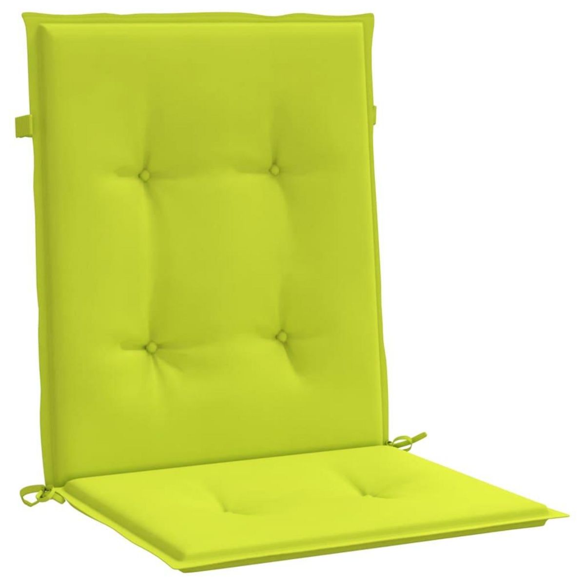 VIDAXL Coussins de chaise de jardin a dossier bas lot de 4 vert vif