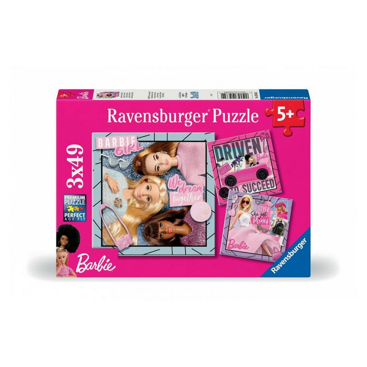 RAVENSBURGER Puzzles 3x49 p - inspire le monde  / barbie