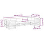 Voir la diapositive 6 : VIDAXL Salon de jardin 7 pcs avec coussins bois de pin impregne
